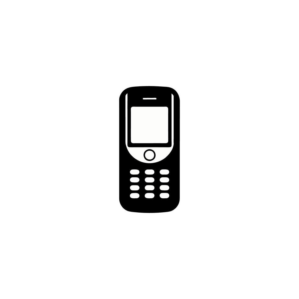 Cell phone silhouette vector