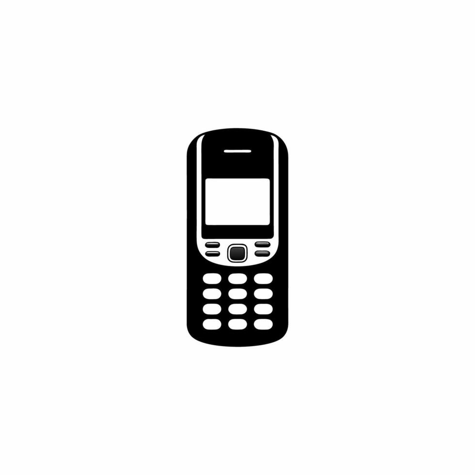 Button cell phone vector