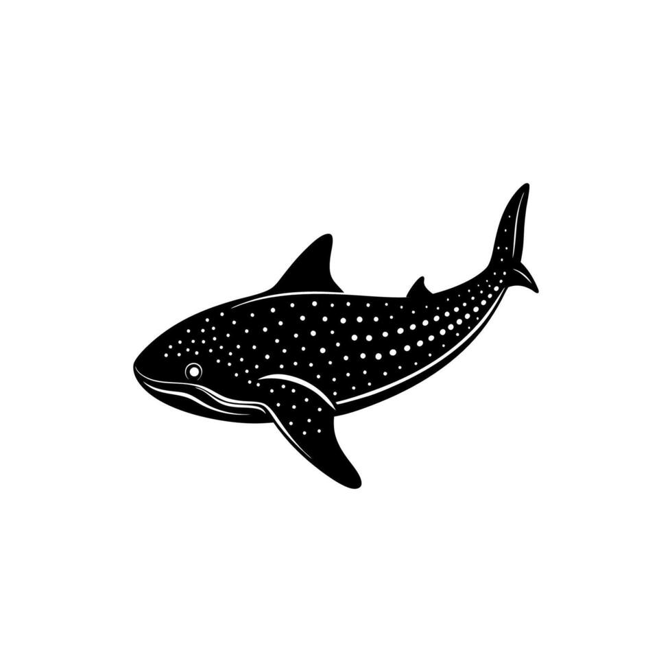 Whale shark icon on white background vector