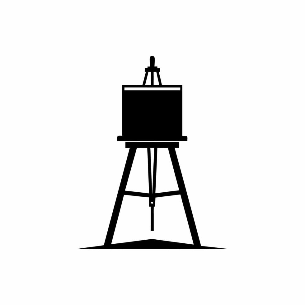 Silhouette of easel vector