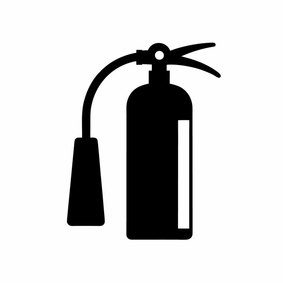 Fire extinguisher filled silhouette vector