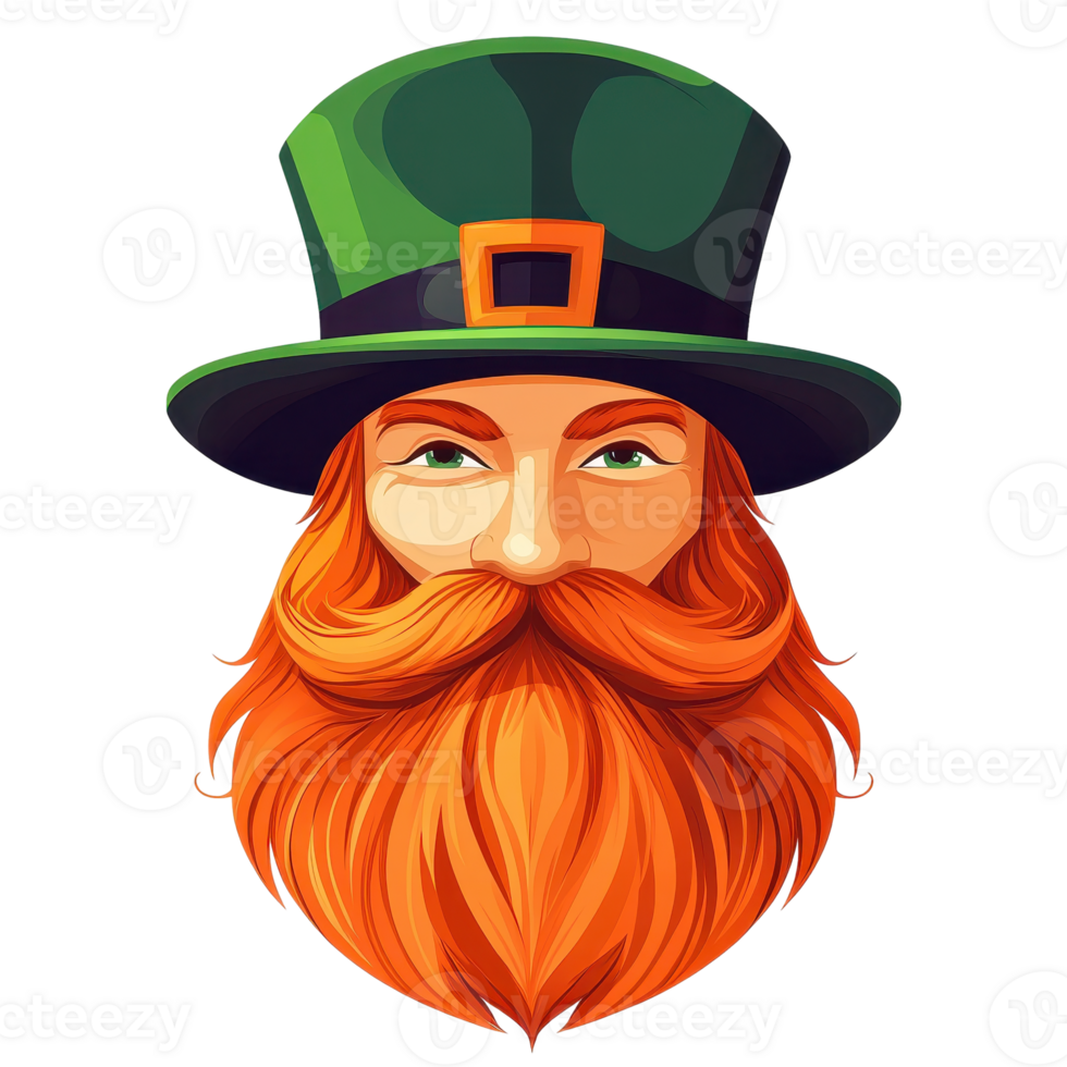Vibrant Leprechaun Beard Icon for Saint Patrick s Day png