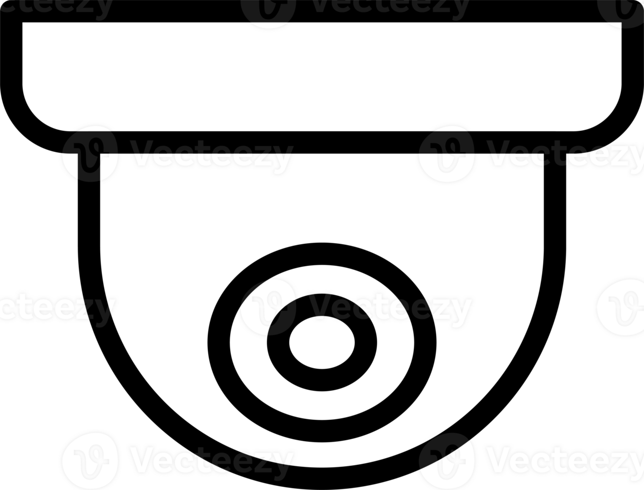 Security dome camera CCTV outline icon for graphic design, logo, web site, social media, mobile app, ui png