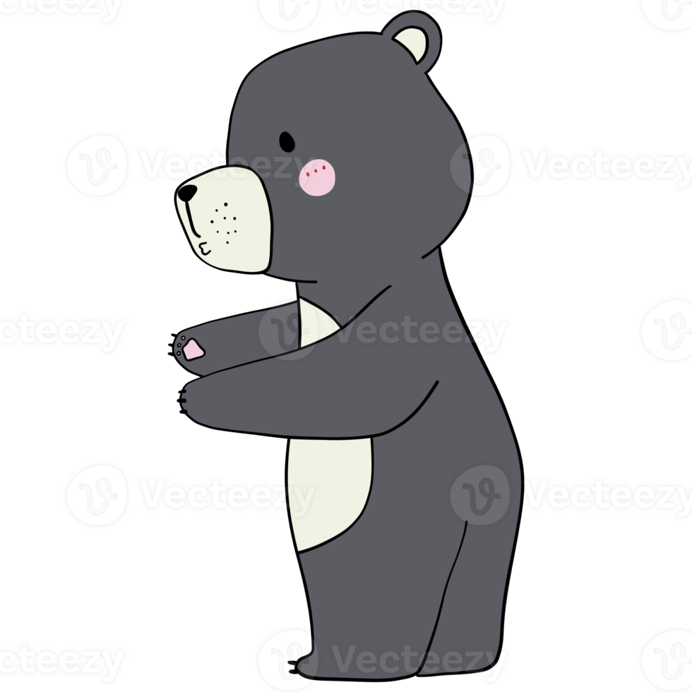 Valentine cute bear cartoon going hug bear girlfriend perfect for romantic illustrations, valentine cards, and greeting designs png