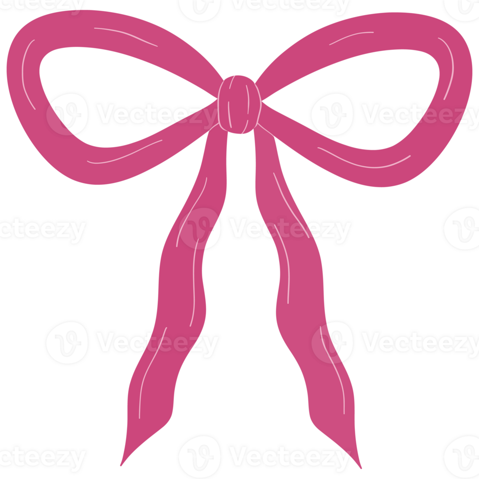 Hand draw pink Coquette bow cute clipart design perfect for cards, decor, and creative projects png