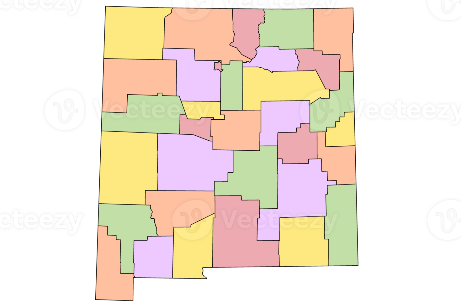 New mexico map with counties png