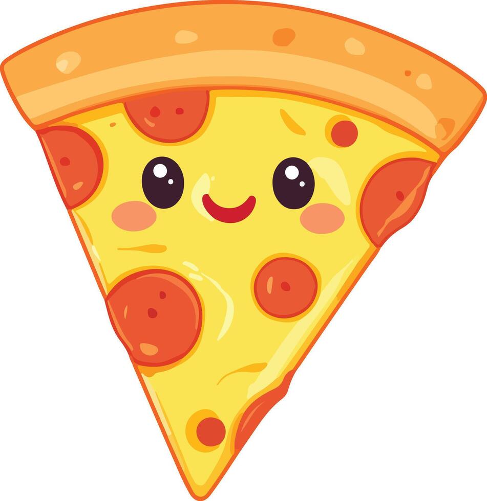 a slice of pizza hand drawn illustration isolated on white vector