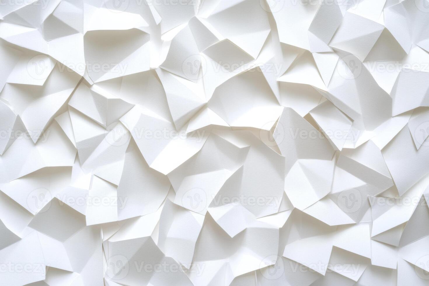 Textured paper cutouts in vibrant geometric shapes layered harmoniously on a clean white surface, showcasing creativity and design elements photo
