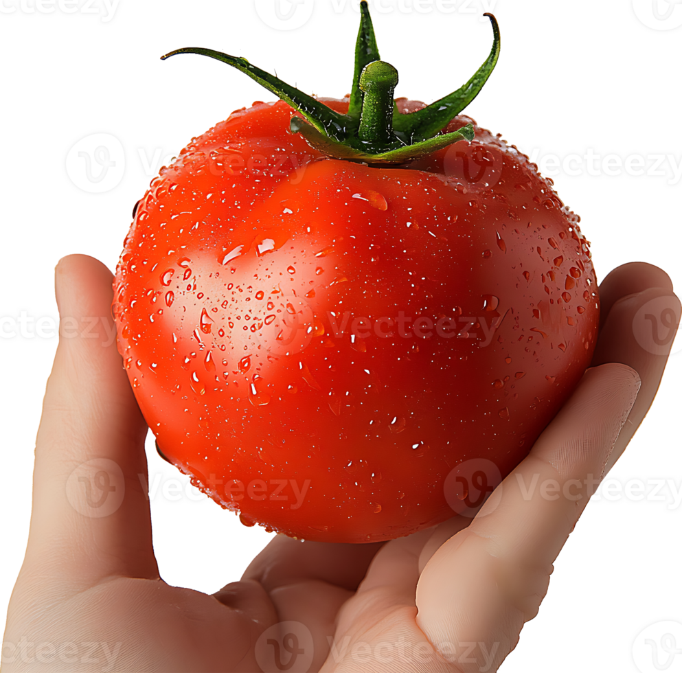 Tomato Held in Hand png