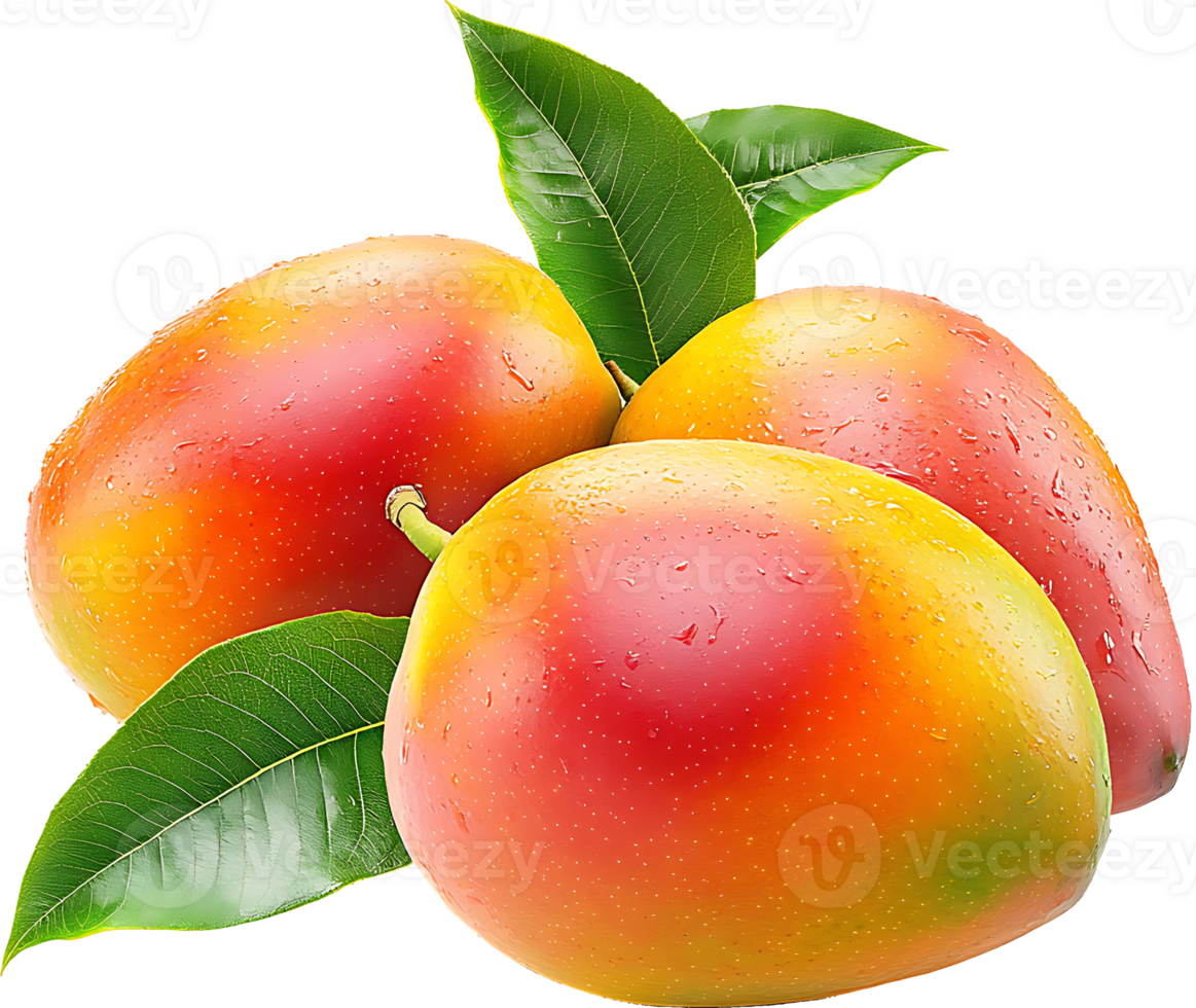 Heap of Fresh Mango clipping path isolate on transparency background png