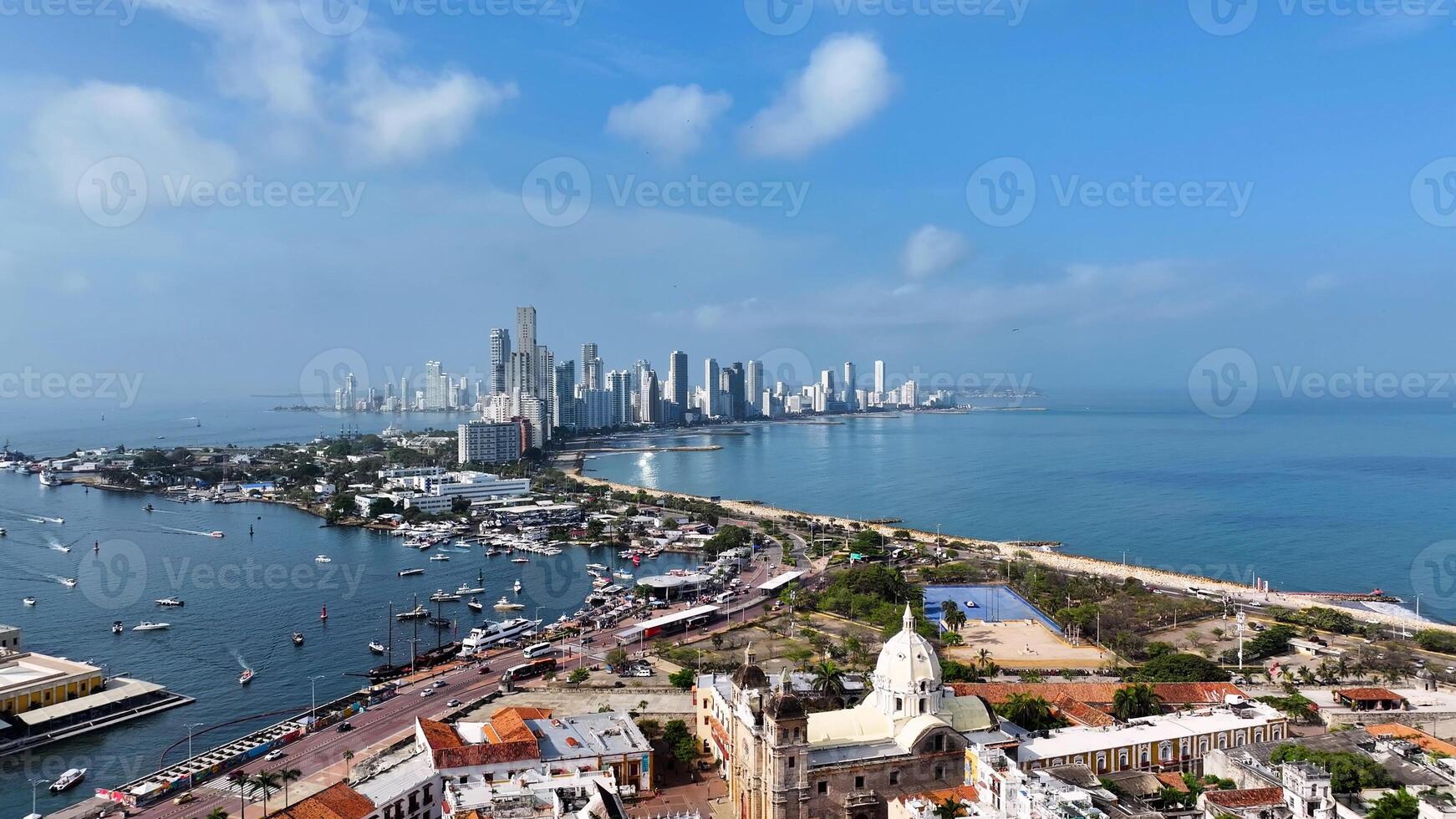 Incredible Cartagena Landscape in Cartagena Bolivar Colombia. photo