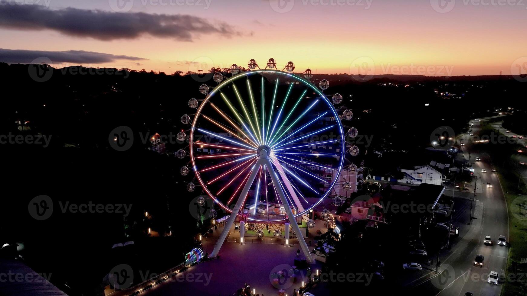 Above Stunning Ferris Wheel at Canela Rio Grande do Sul in Brazil.. Skyscraper Ferris Wheel. photo