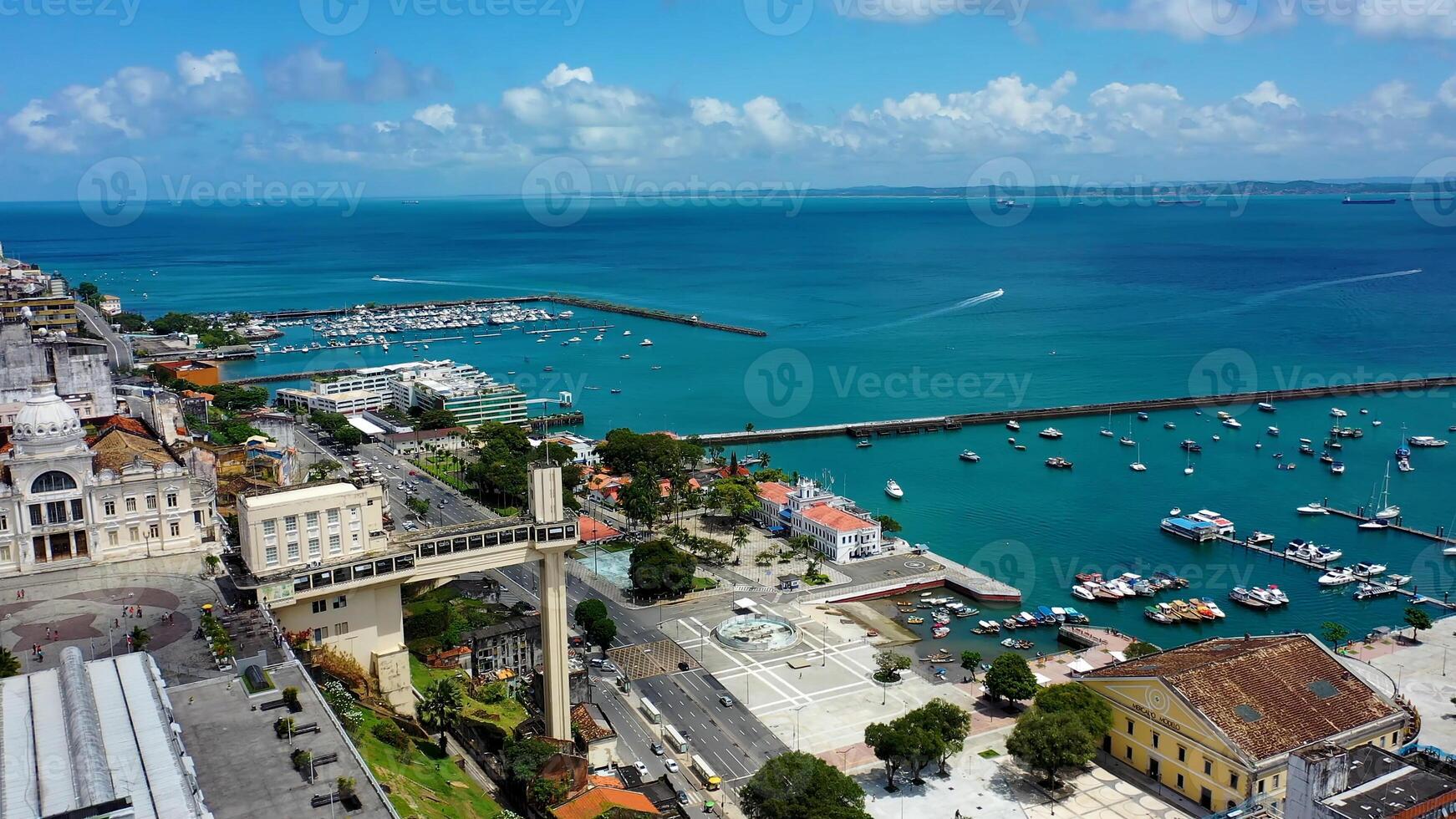 High Angle of City Aerial in Salvador Bahia Brazil. photo