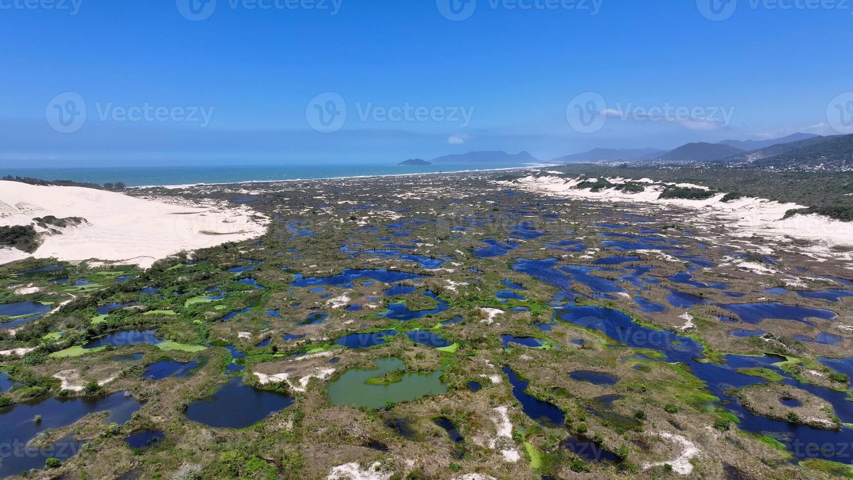 Awe Joaquina Dune in Florianopolis Santa Catarina Brazil. photo