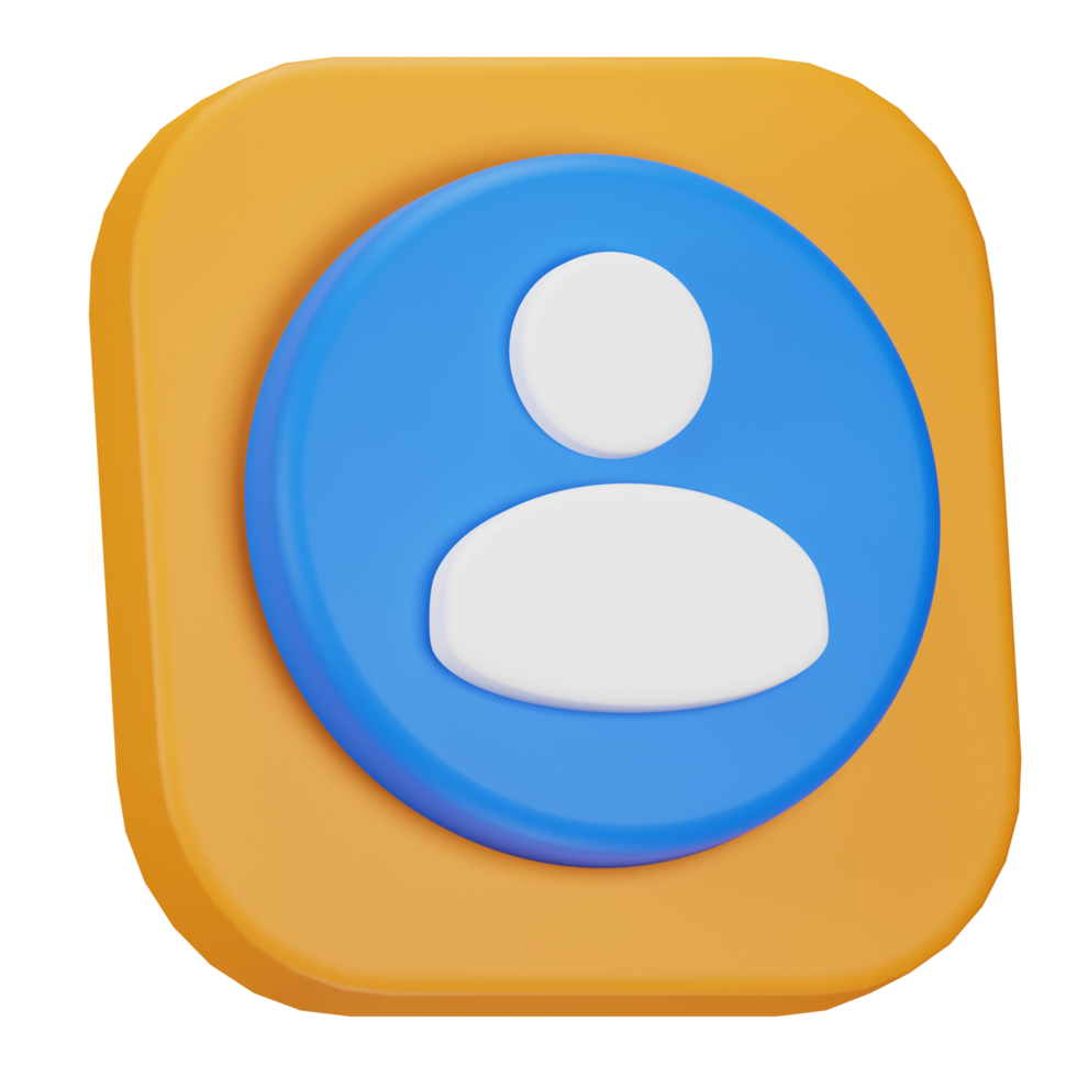 Profile Icon 3D Rendered icon User icon png