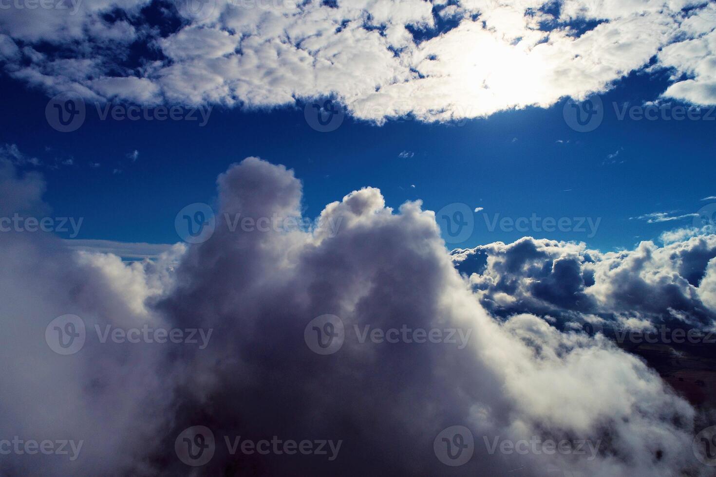 Above Fog Morning at Above Clouds in Sao Paulo Brazil. Summer Background. photo
