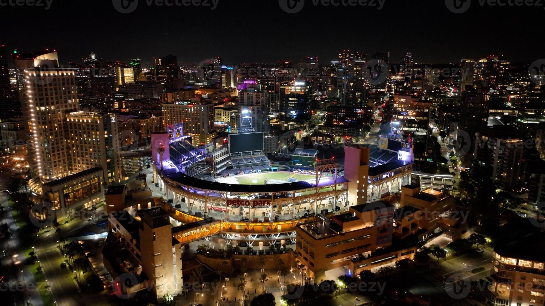Stunning Football Stadium at San Diego in California United States. Scenic Illuminated. photo