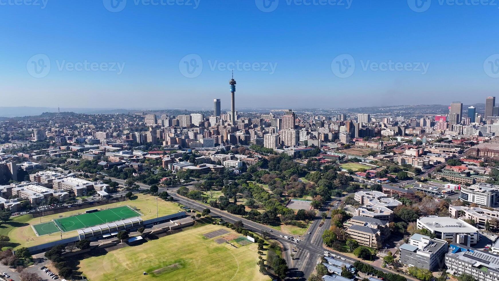 Aerial View of Johannesburg Skyline at Johannesburg Gauteng in South Africa. Africa Skyline. photo