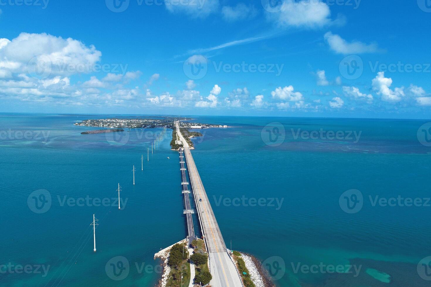 Above view of Florida Keys in Key West Florida in United States . Summer Scenery. photo