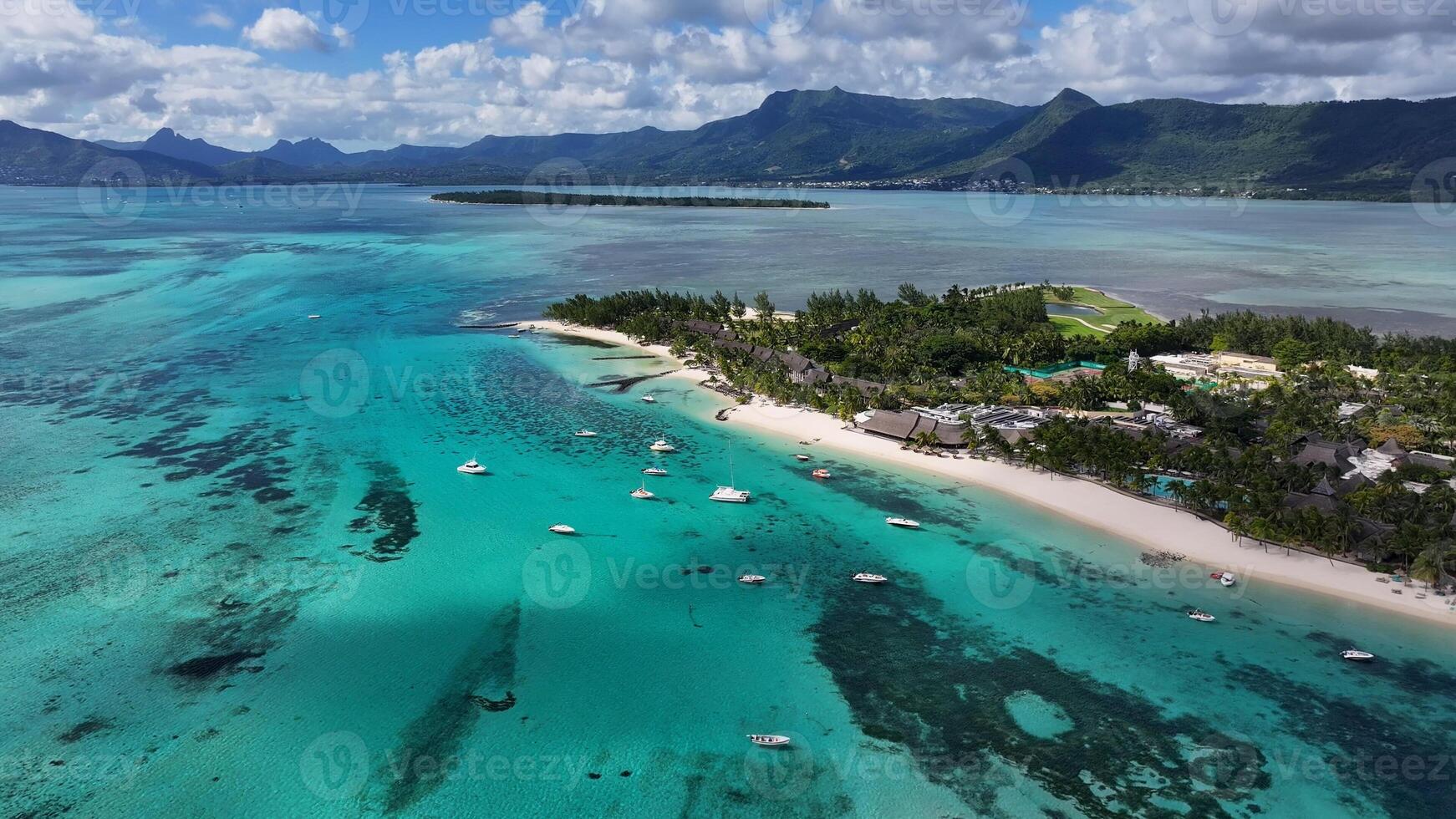 Amazing Le Morne in Port Louis Mauritius Island in Mauritius.. Ocean Paradisiac. photo