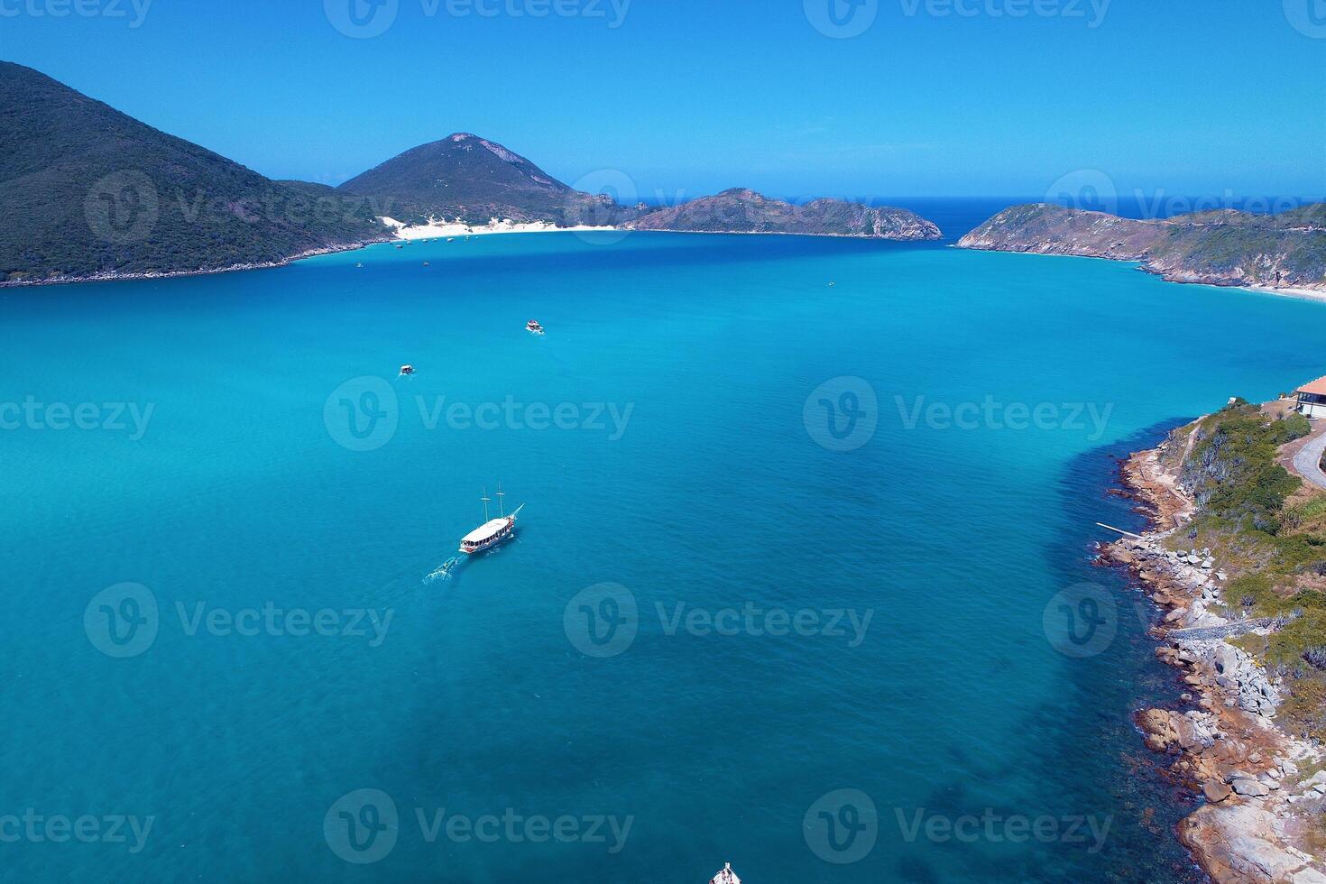 Exterior Exotic Beach in Arraial do Cabo Rio de Janeiro in Brazil . Travel Scenery. photo