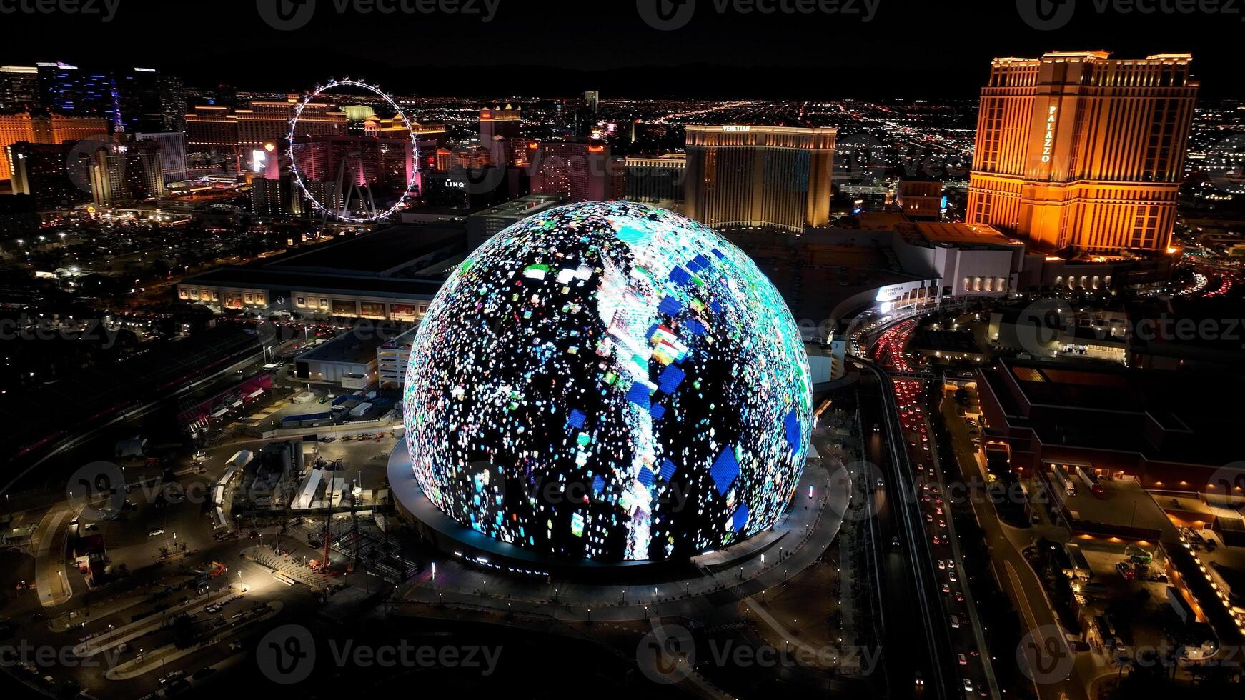 Scenic Las Vegas Sphere at Las Vegas Nevada in United States . Building Famous. photo
