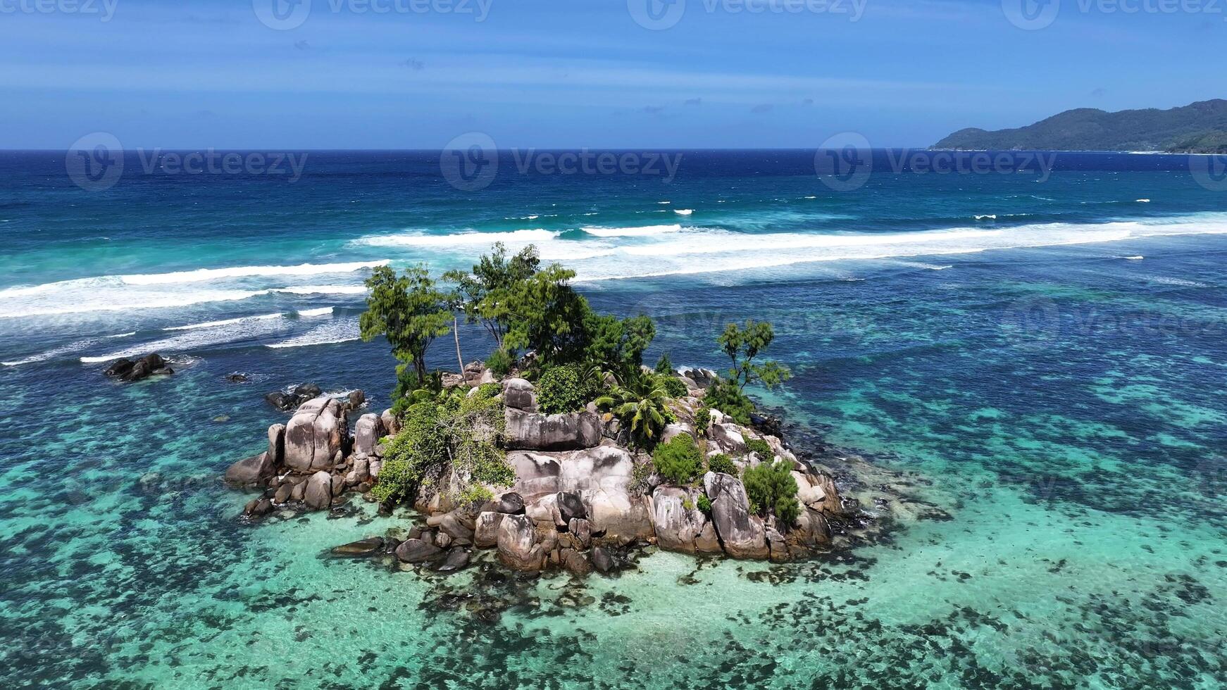 Beautiful Anse Royale Beach at Mahe Island Victoria in Seychelles . Touristic Landscape. photo