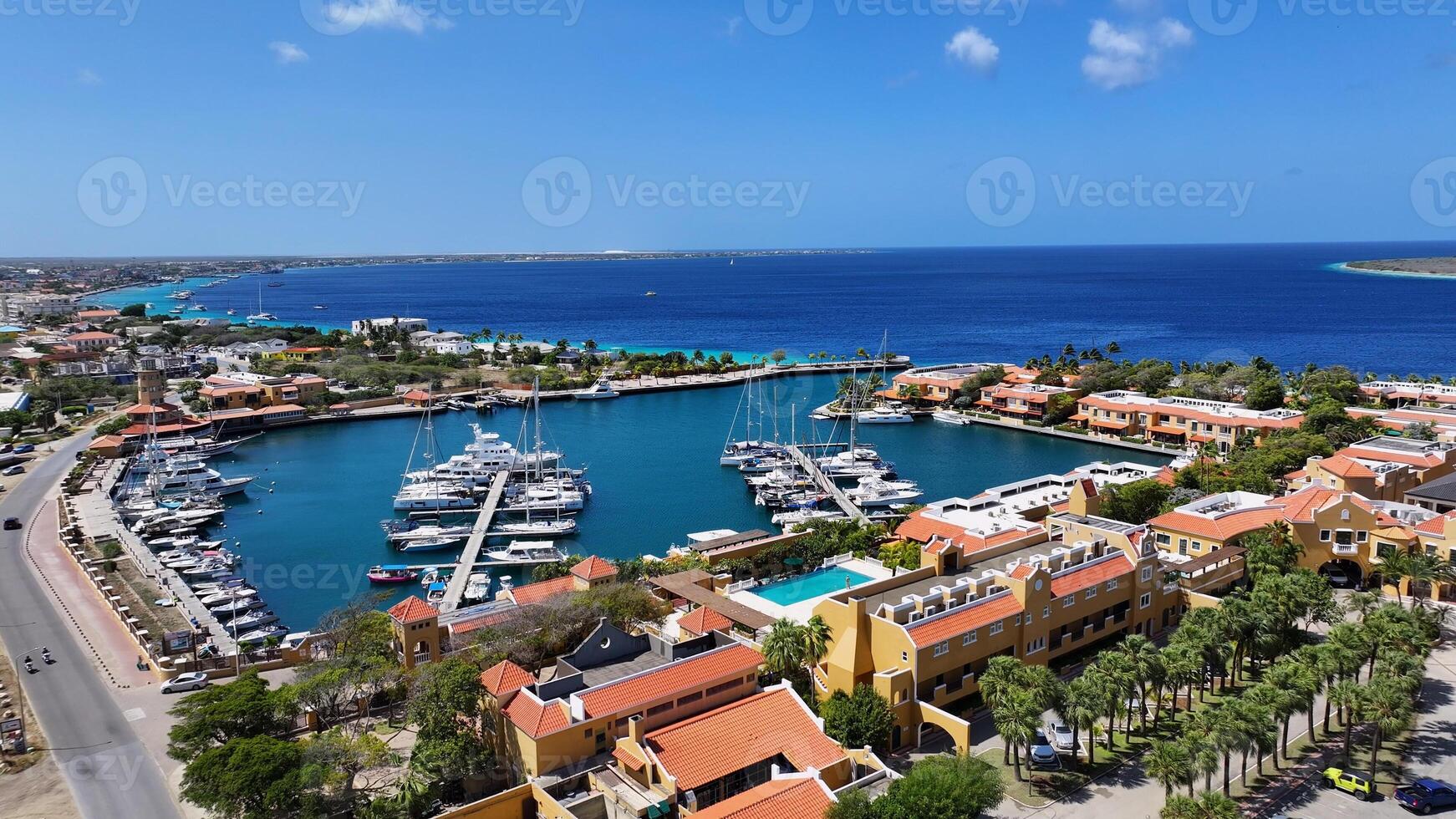 Exterior Caribbean Marina in Kralendijk Bonaire Netherlands Antilles. photo