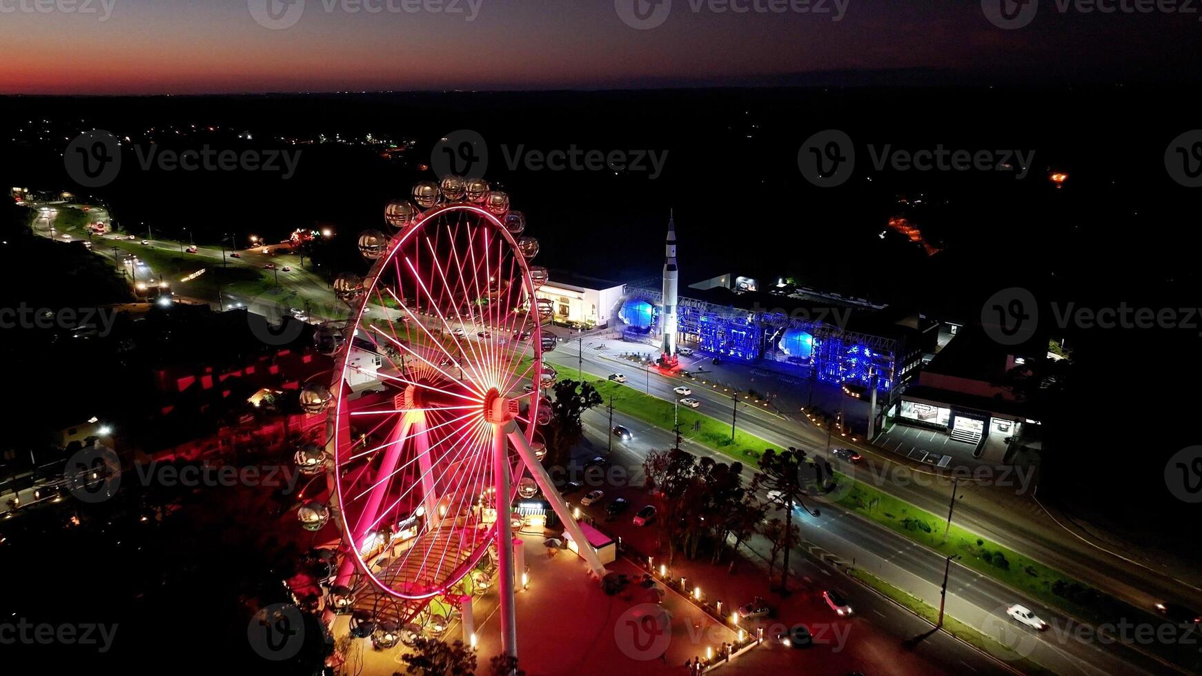 Aerial Landscape of Scenic Ferris Wheel in Canela Rio Grande do Sul Brazil. photo
