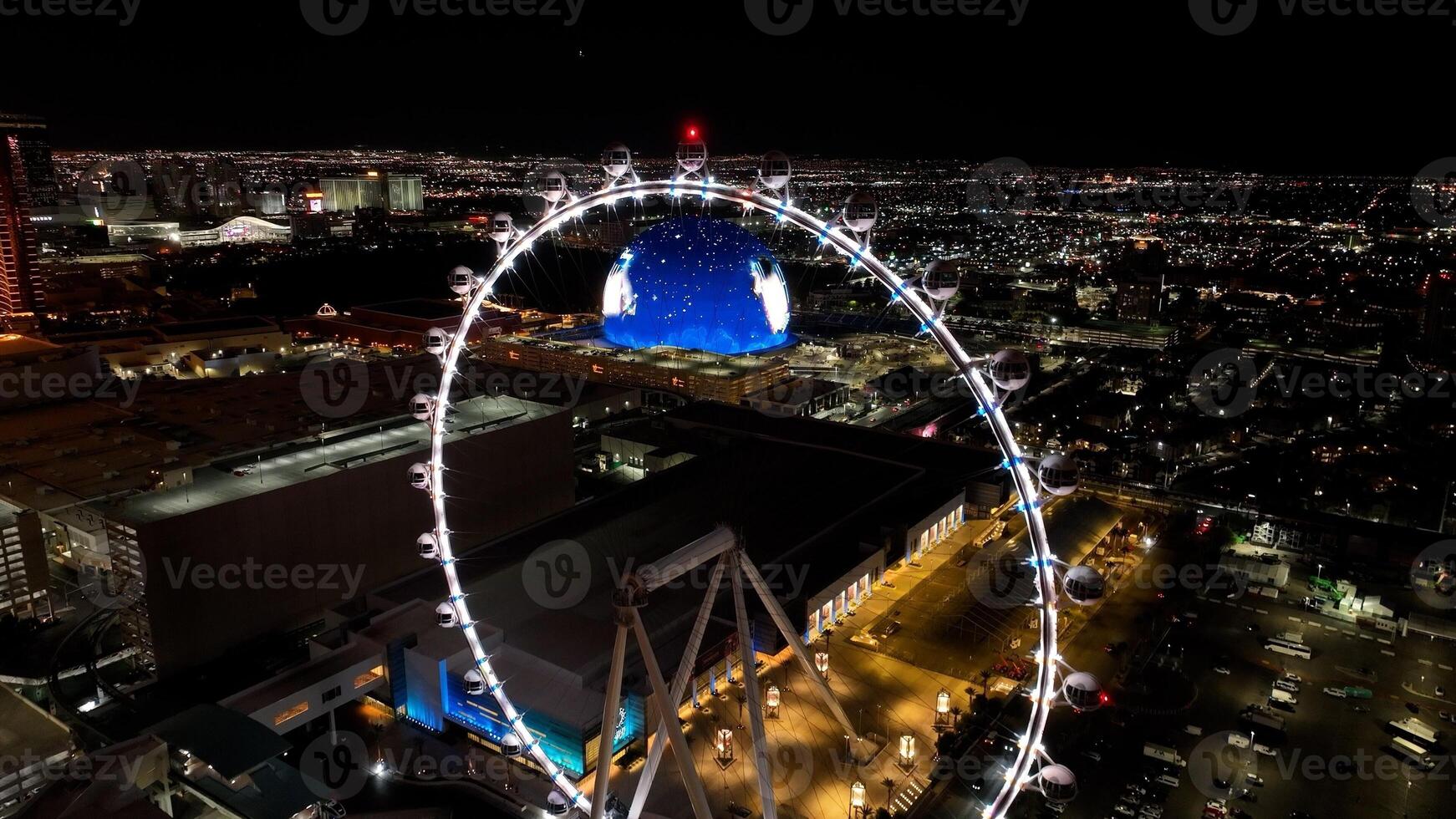 Beautiful Ferris Wheel in Las Vegas Nevada in United States.. City Town. photo