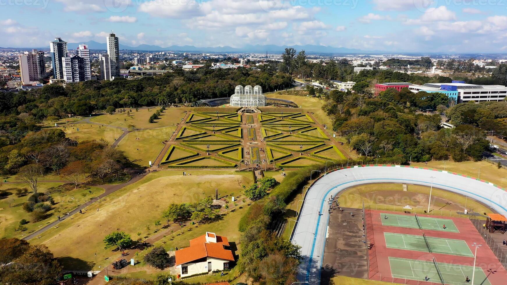 Exterior Botanical Garden in Curitiba Parana in Brazil.. Relaxation Landmark. photo