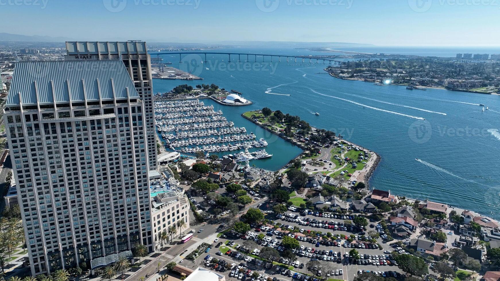 Scenic San Diego Skyline at San Diego California in United States.. Sky Clouds Scene. photo