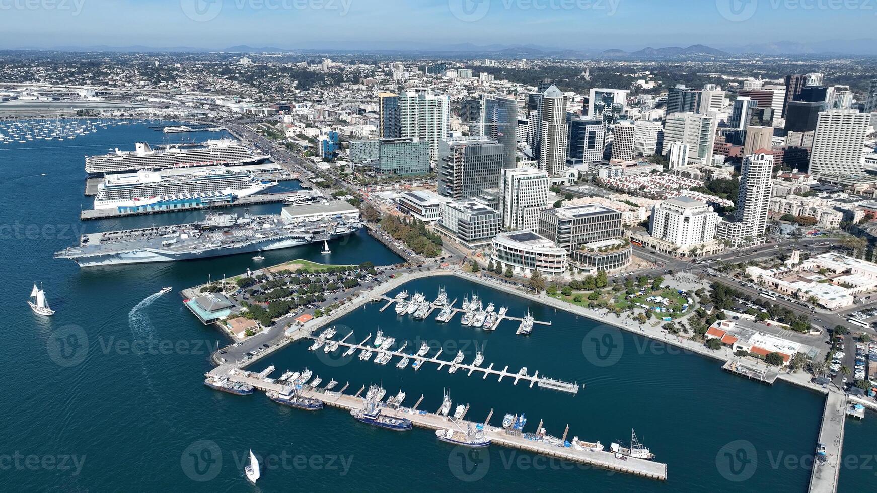 Beautiful City Skyline in San Diego California United States. photo