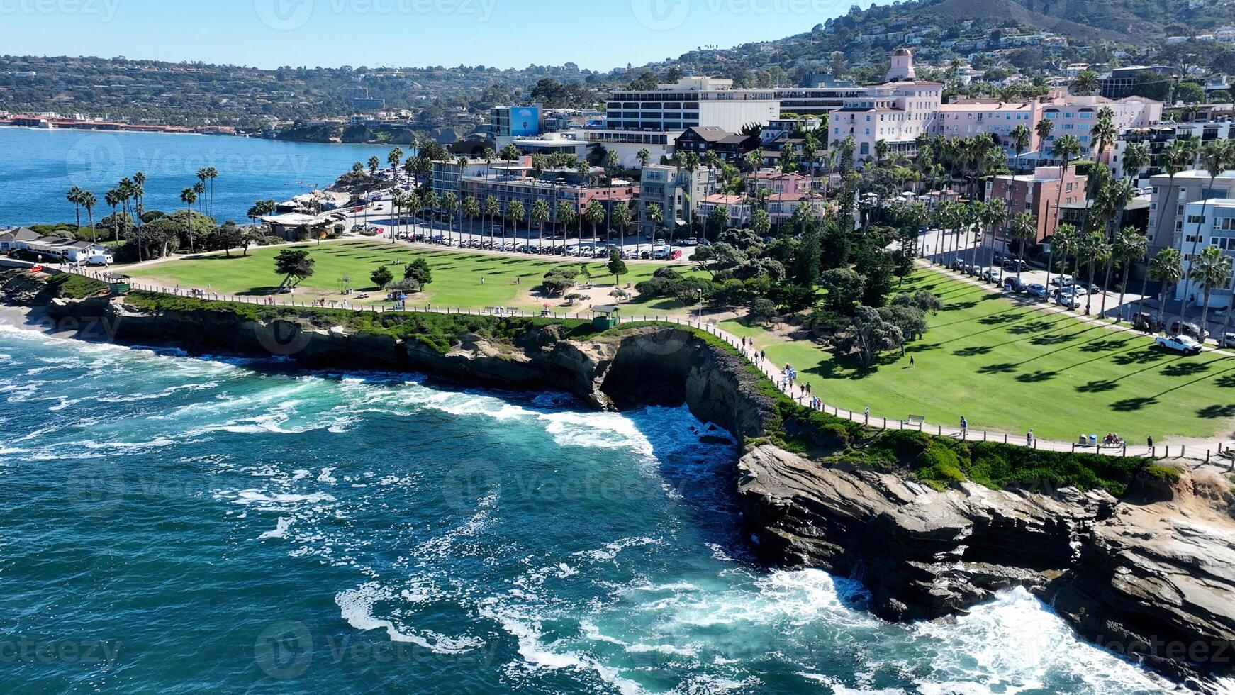 Above view of La Jolla in San Diego California United States. photo