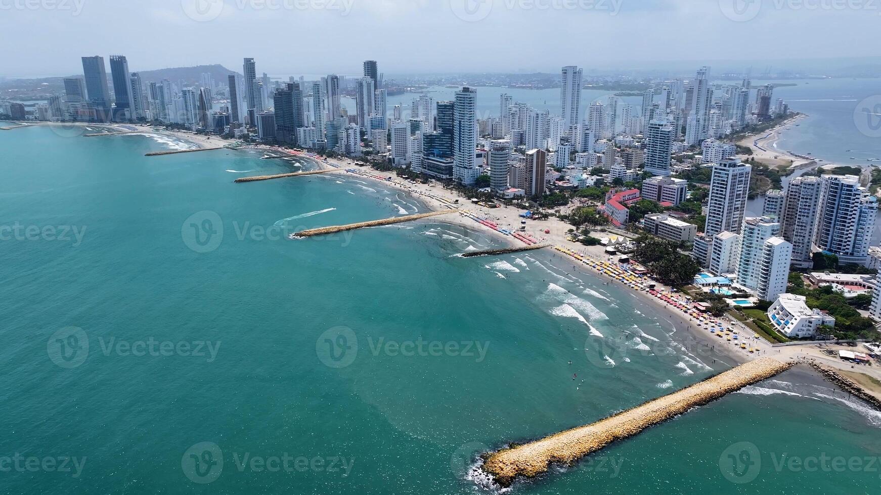 Famous Cartagena Skyline in Cartagena de Indias Bolivar Colombia. photo