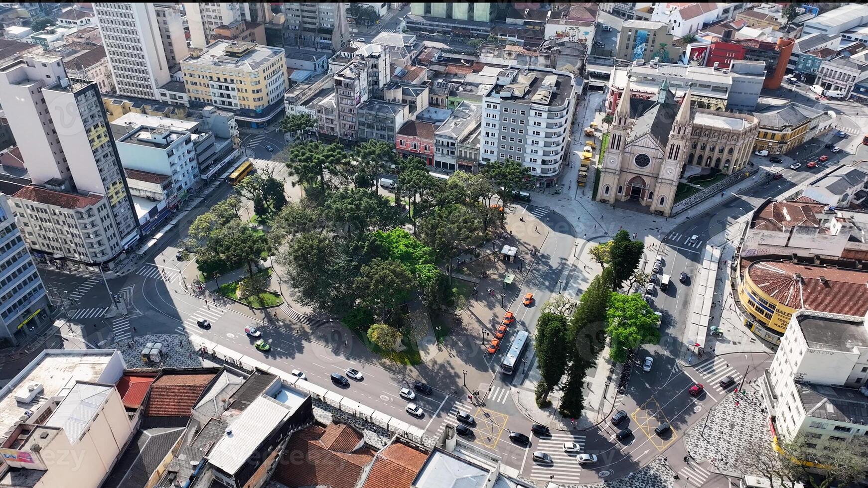 Stunning Tiradentes Square in Curitiba Parana Brazil. photo