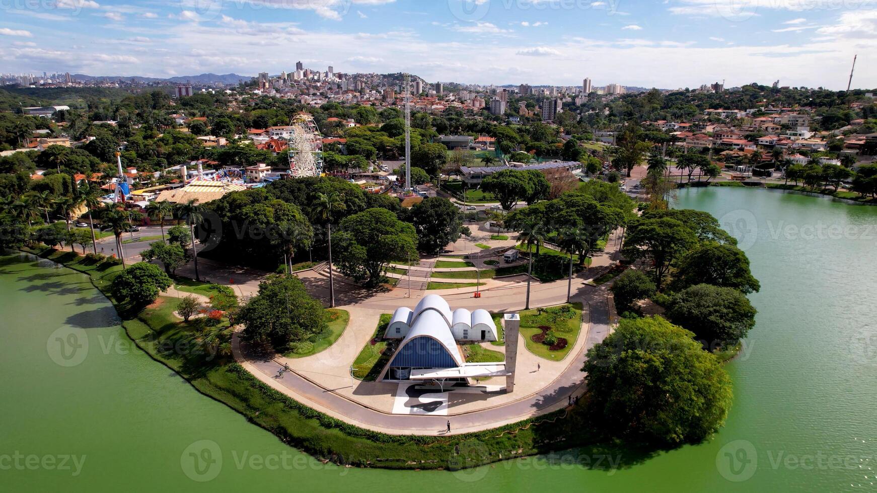 High Angle of Pampulha Church in Belo Horizonte Minas Gerais Brazil. photo