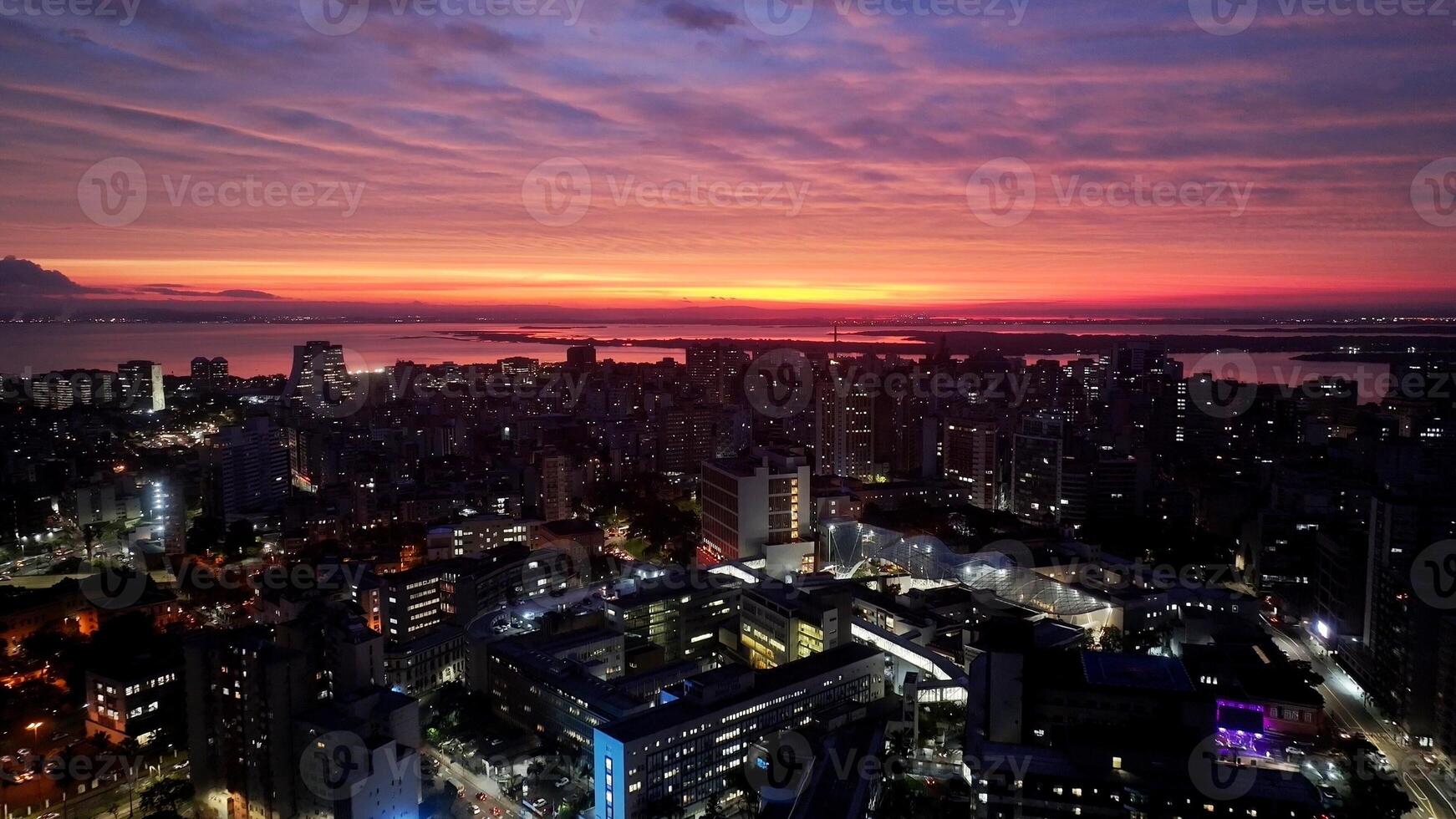Landmark Sunset City in Porto Alegre Rio Grande do Sul Brazil. photo
