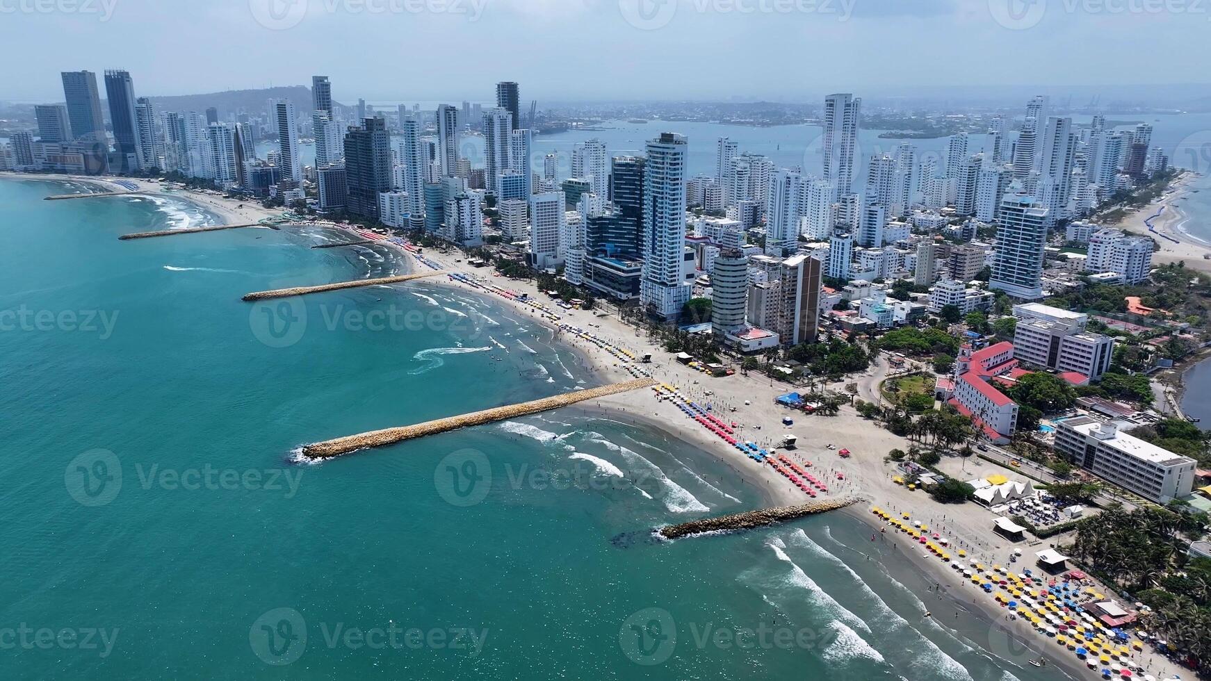 Scenic Boca Grande in Cartagena Bolivar Colombia. photo