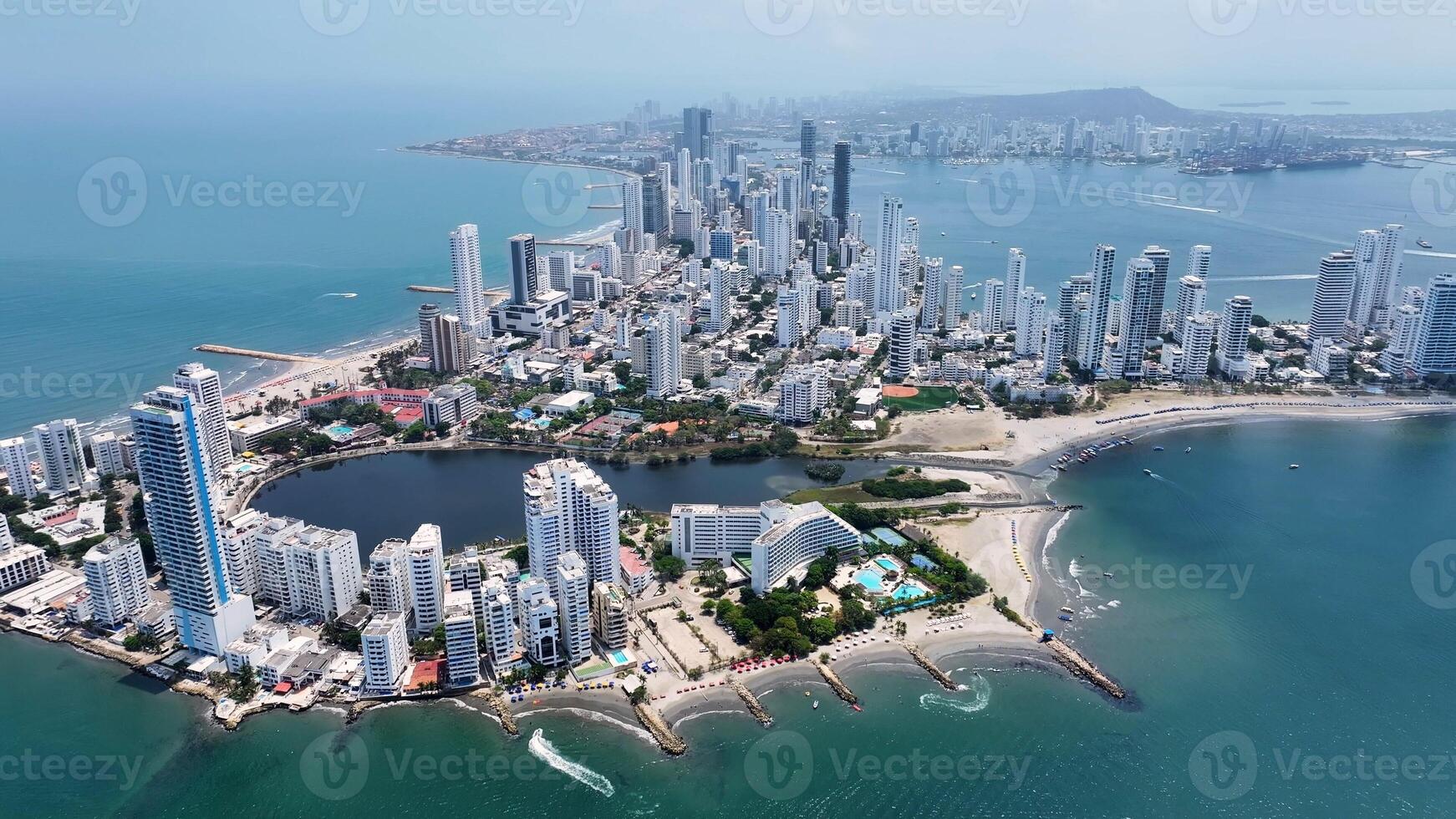Above Modern Zone in Cartagena das Indias Bolivar Colombia. photo