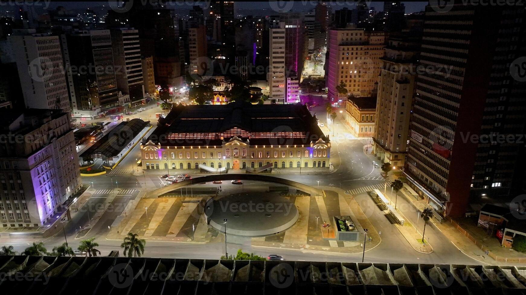 Famous Municipal Market in Porto Alegre Rio Grande do Sul in Brazil.. Bright Cinematic. photo