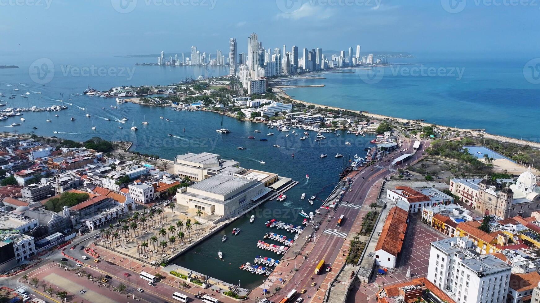 Exterior Panoramic city in Cartagena das Indias Bolivar in Colombia.. City Tourism. photo