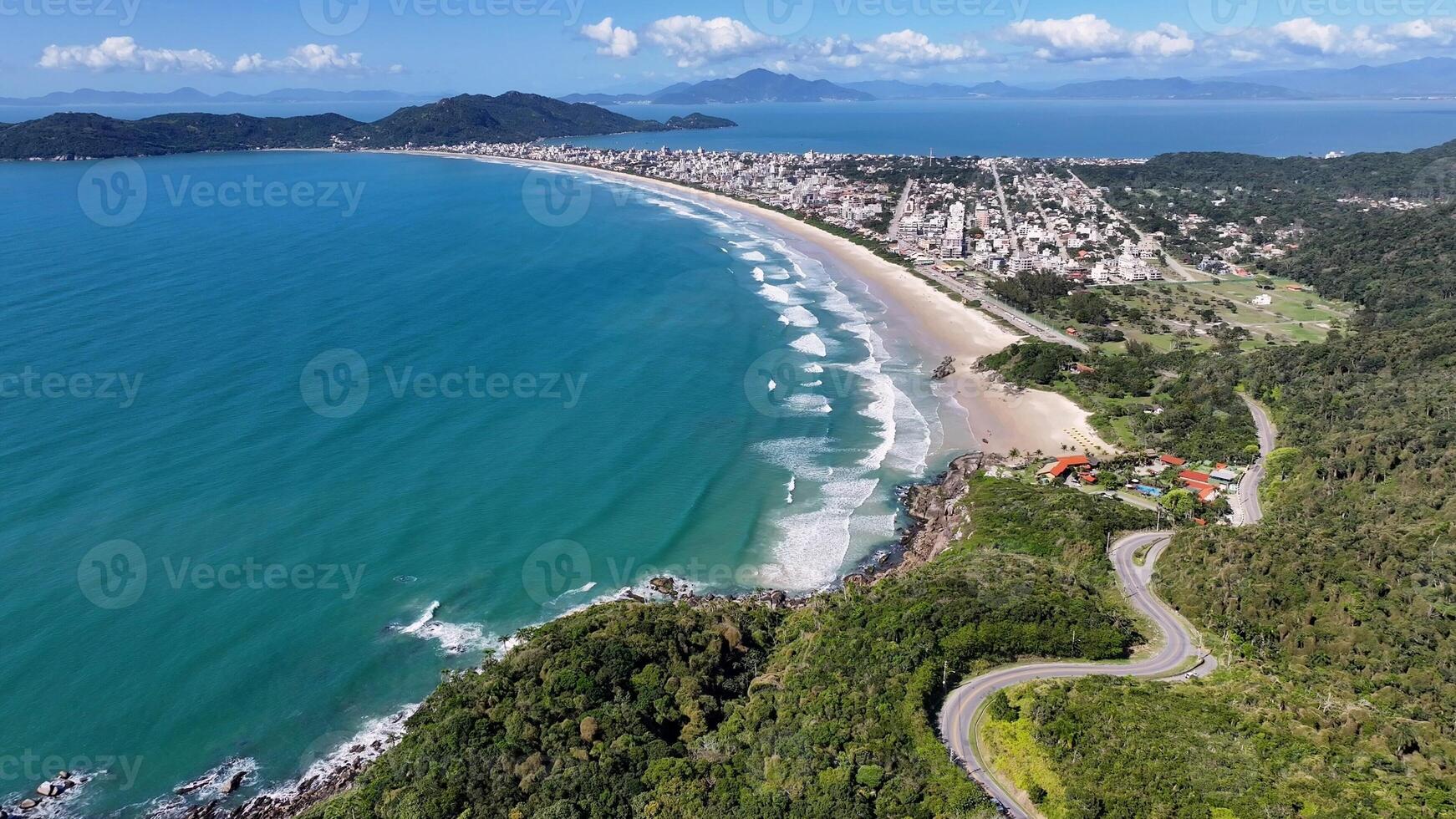 Landmark Mariscal Beach in Bombinhas Santa Catarina Brazil. photo