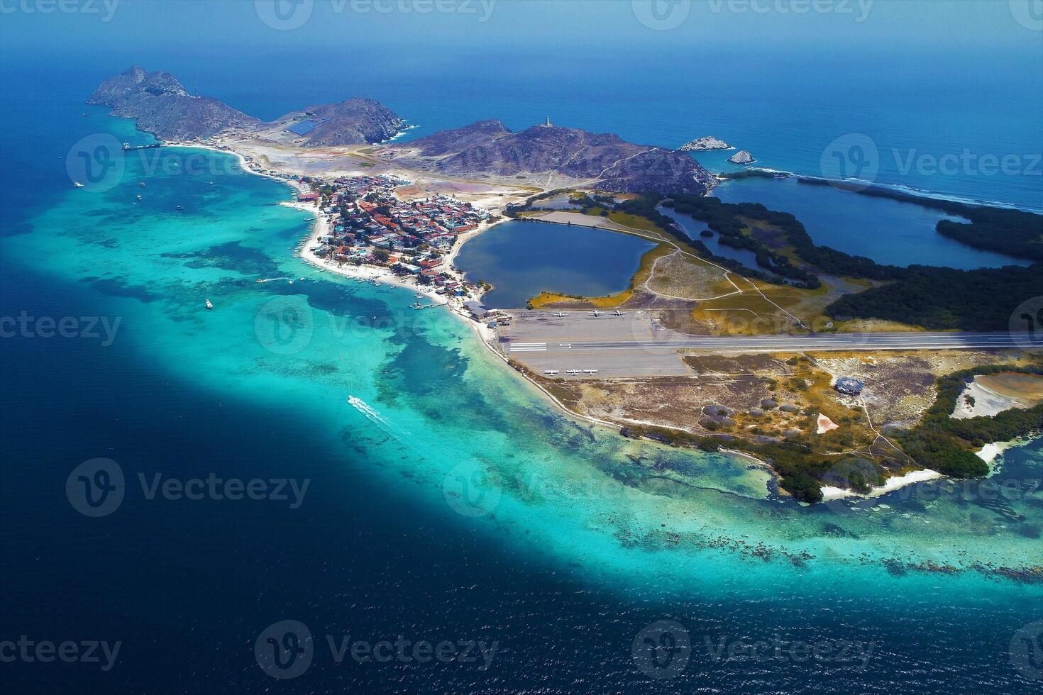 Awesome Caribbean beach in Los Roques Caracas Venezuela.. Awesome Scene. photo