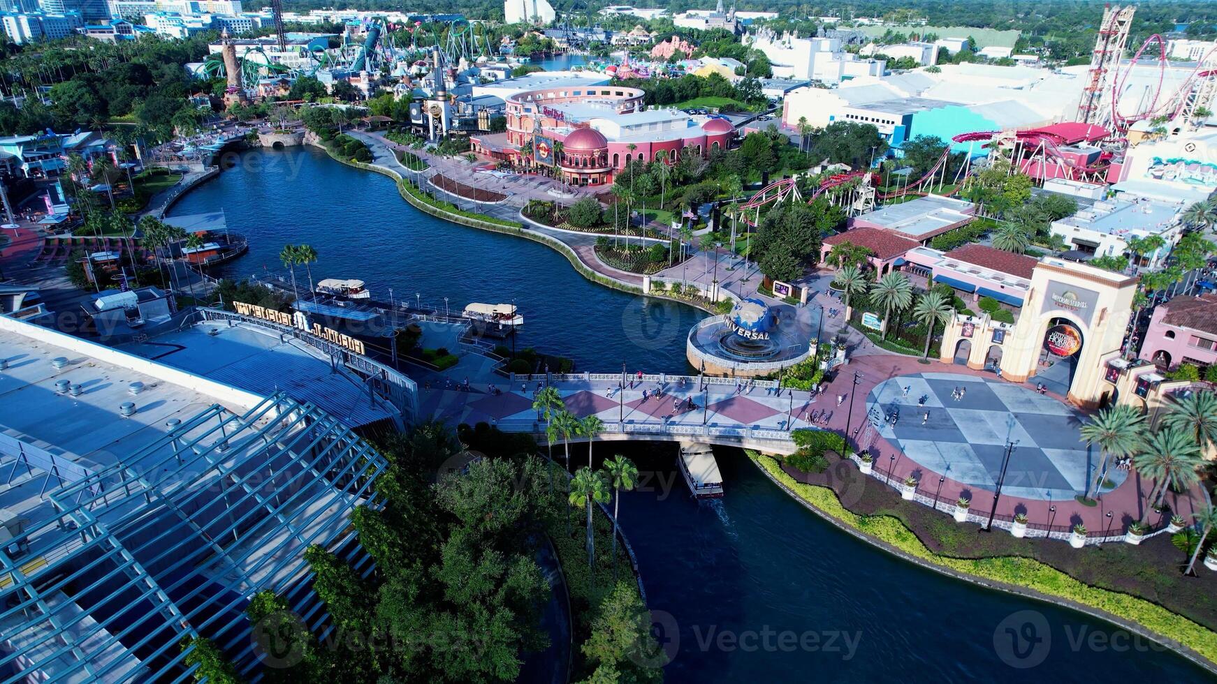 Aerial Landscape of Universal Studios in Orlando Florida United States. photo