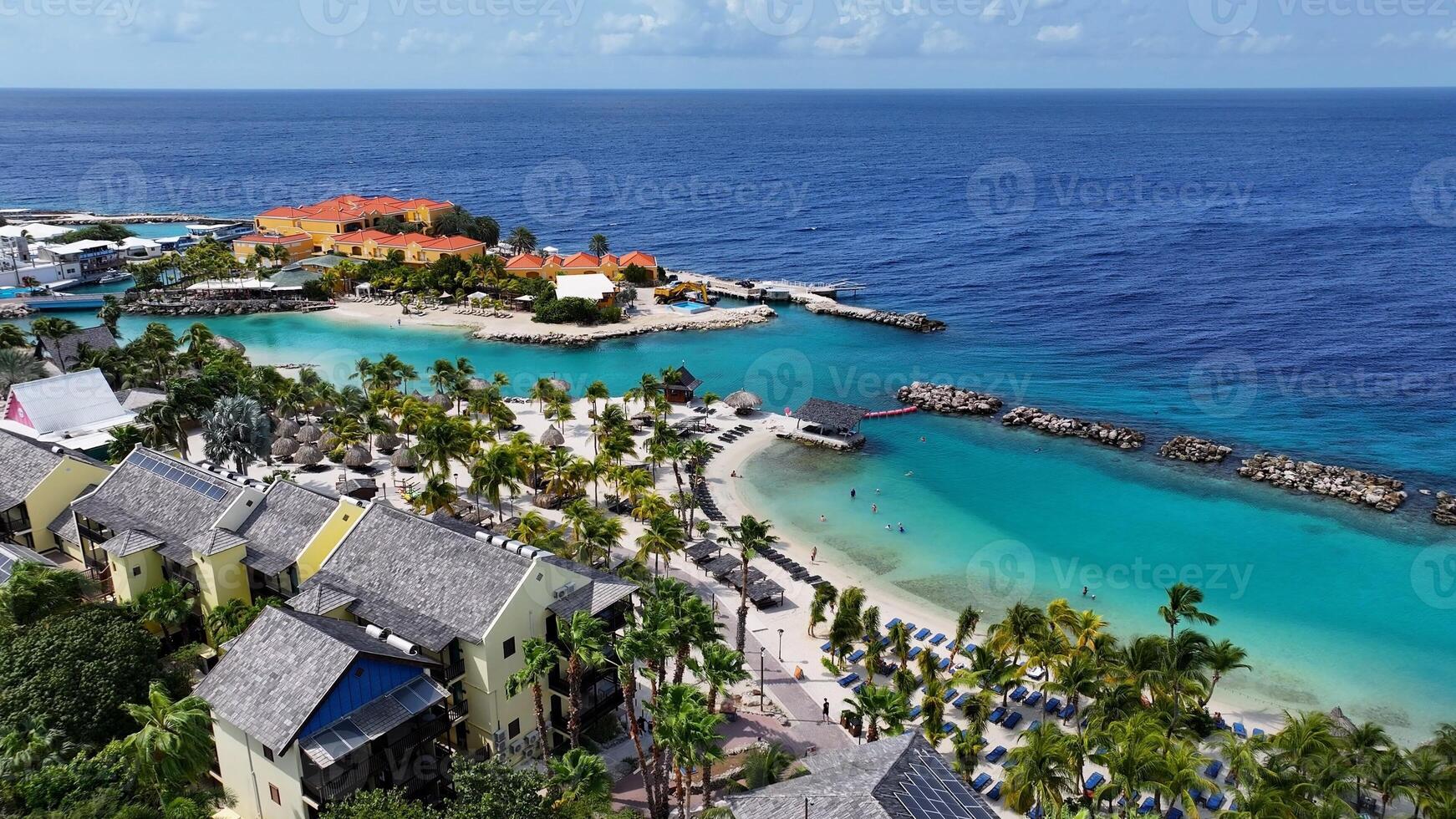 Amazing Sea Aquarium in Willemstad Netherlands in Curacao . Sunny Idyllic. photo