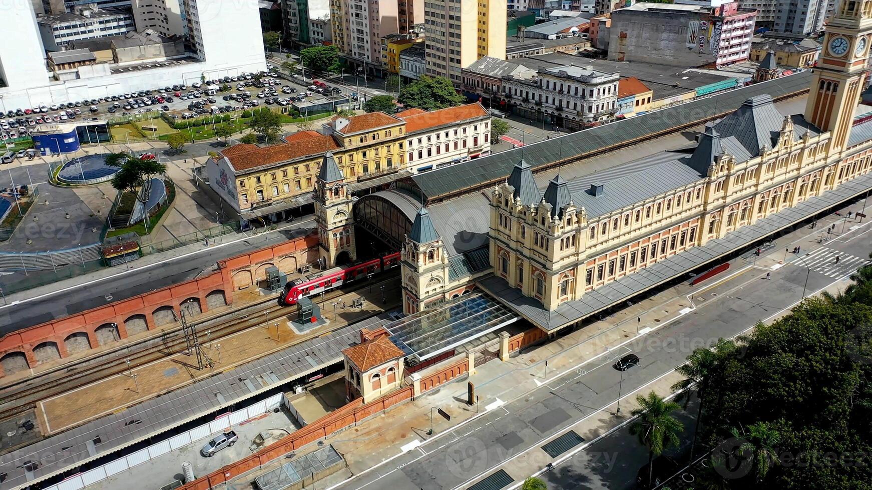 Above Train Station in Historic Center Sao Paulo in Brazil.. History Tourism. photo
