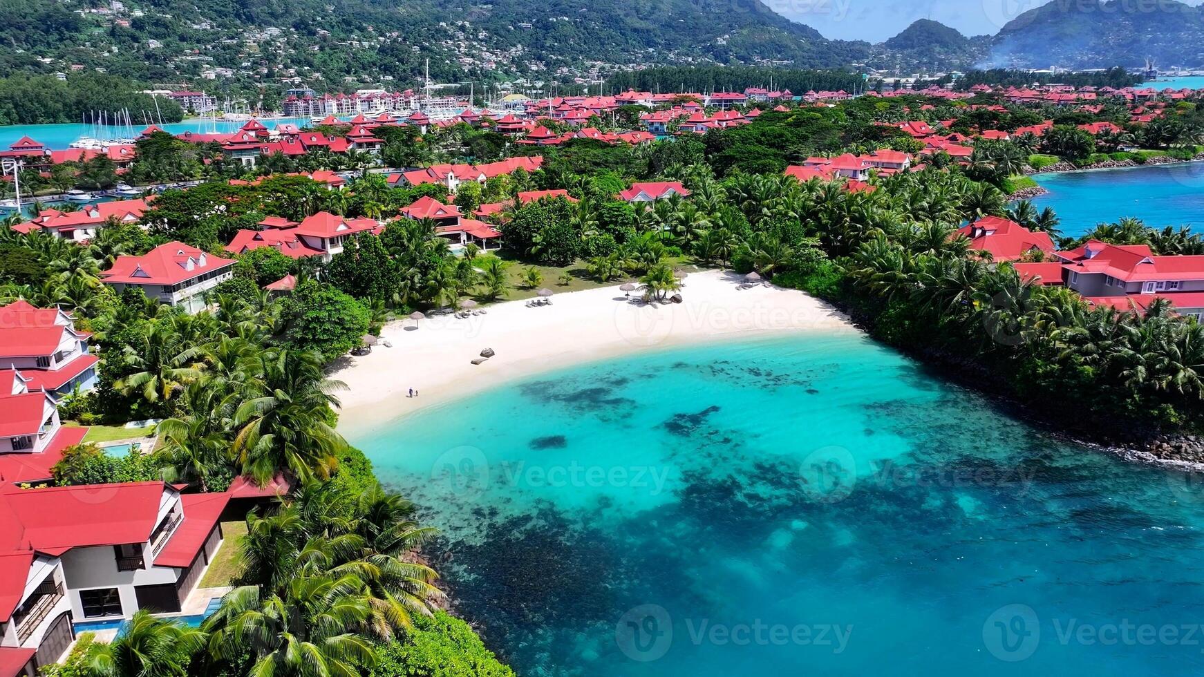 Amazing Eden Island in Victoria Mahe Island Seychelles. photo