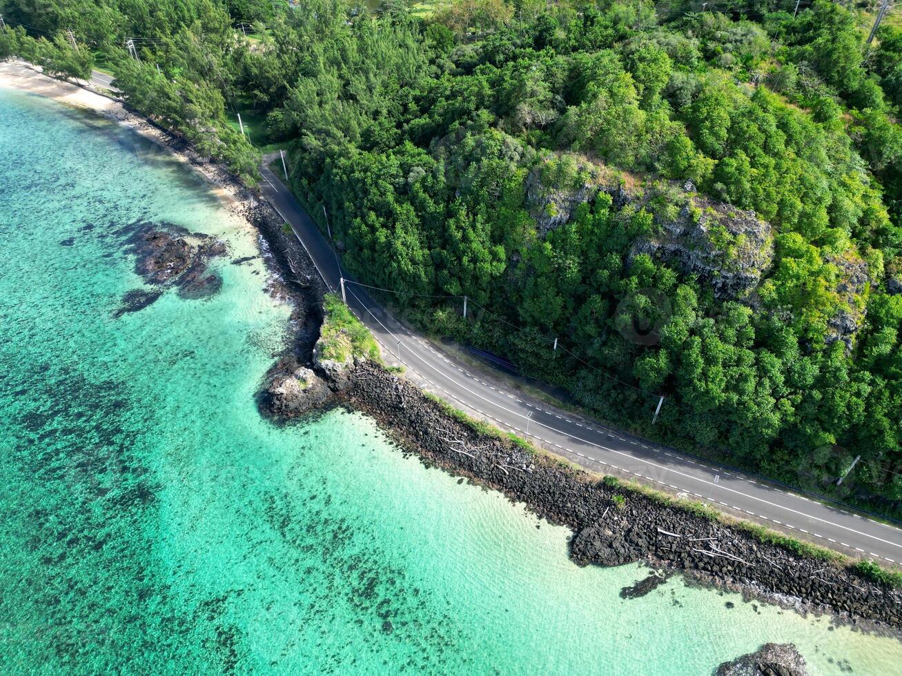 Landmark Coastal Road in Port Louis Mauritius Island Mauritius. photo