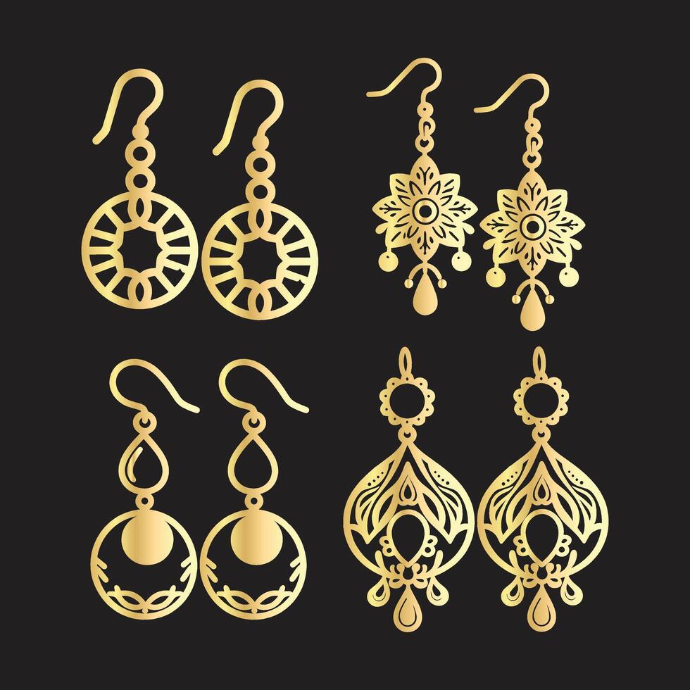 GUINEA GOLD EARING vector